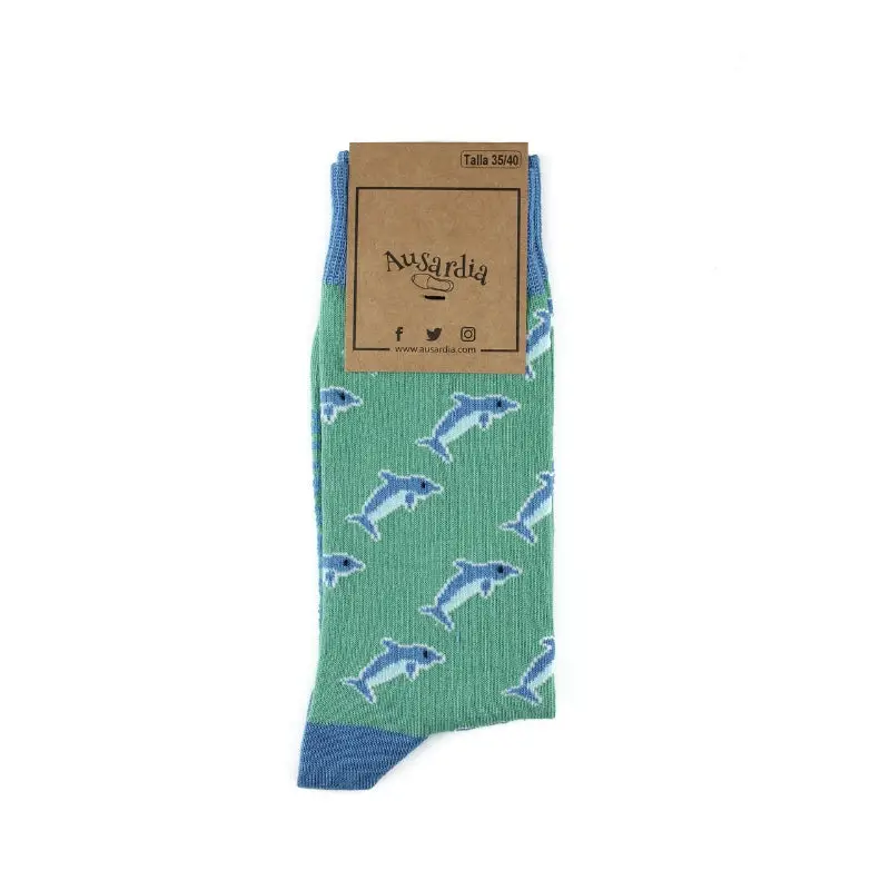 CALCETINES DELFINES VERDES - Calcetines