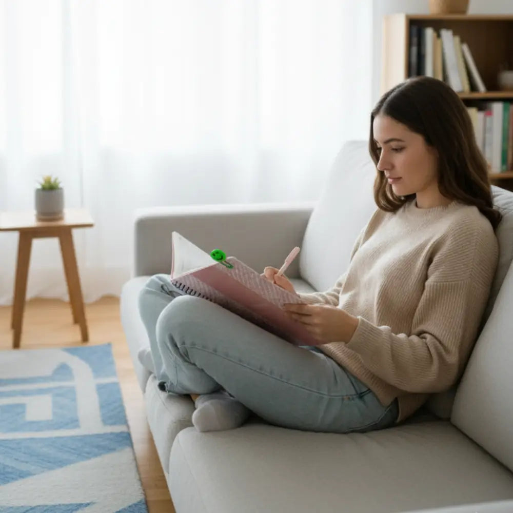 Cuaderno A5 rombos rosa - Libreta para estudios y trabajo
