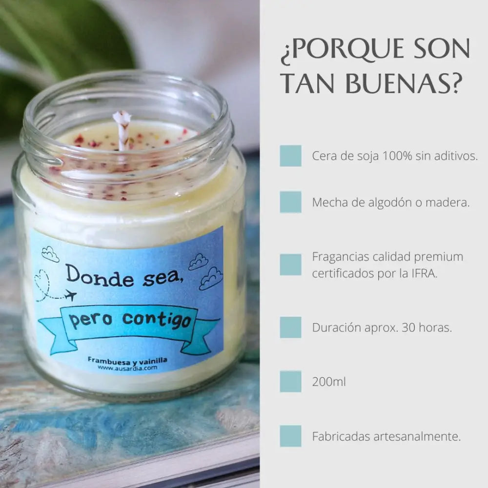 VELA ’DONDE SEA PERO CONTIGO’ - Velas