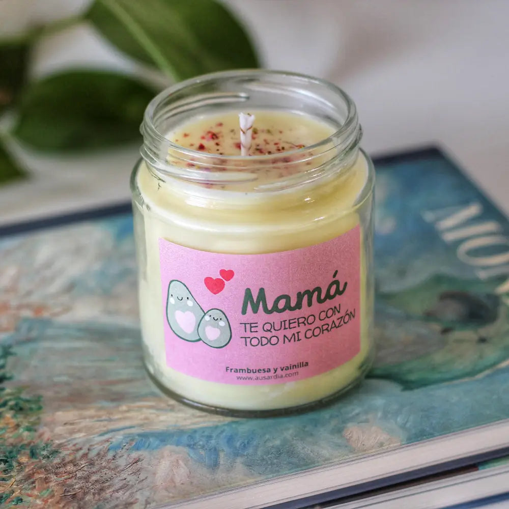 VELA ’MAMÁ TE QUIERO CON TODO MI CORAZÓN’ - Velas