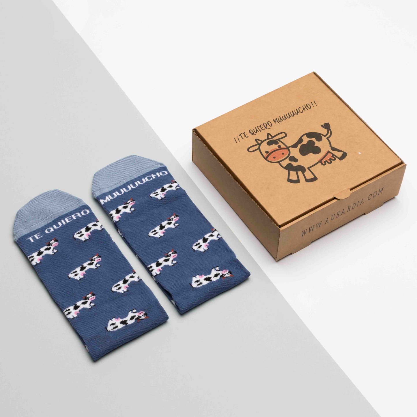 Regalar calcetines divertidos vacas
