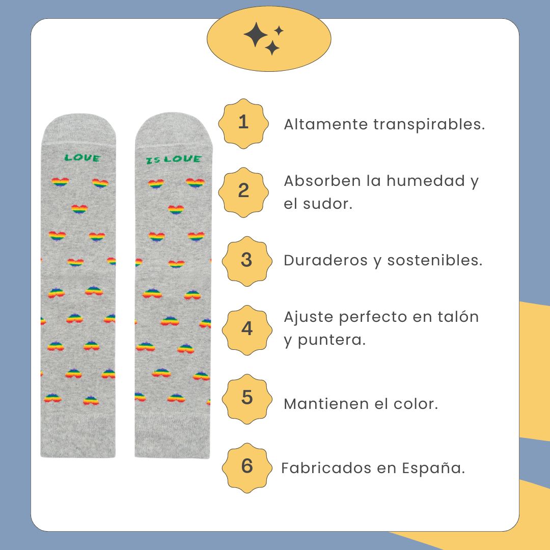 CALCETINES ORGULLO IGUALDAD LGTBI+ Regalo Divertido