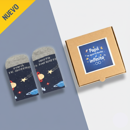 Calcetines Papá Te Quiero Hasta el Infinito - Regalo Día del Padre