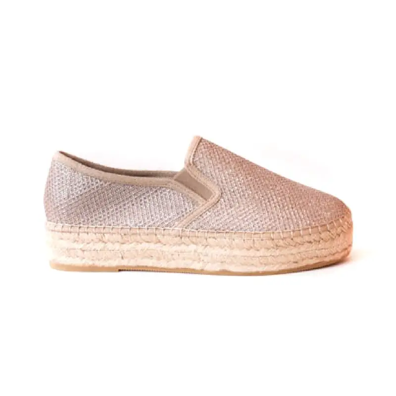 Alpargatas Fonda Platino Cuña 3cm - 37 - Alpargatas