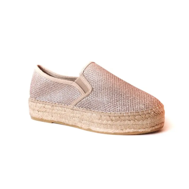 Alpargatas Fonda Platino Cuña 3cm - 37 - Alpargatas