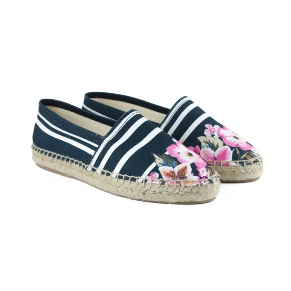 Alpargatas Creta Rayas Flores - Alpargatas