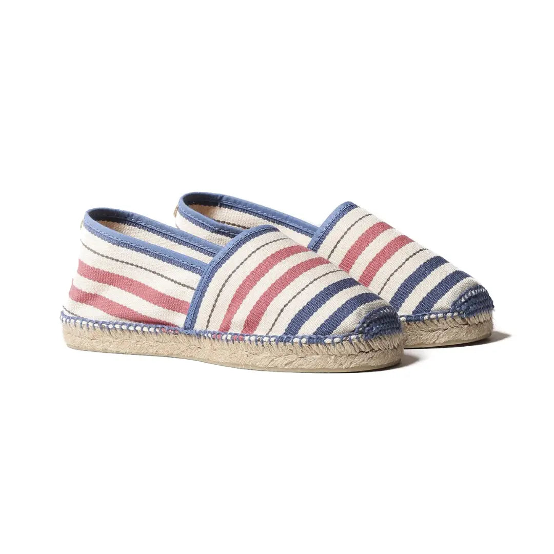 Alpargatas Menorca Rayas Azul Coral - Alpargatas