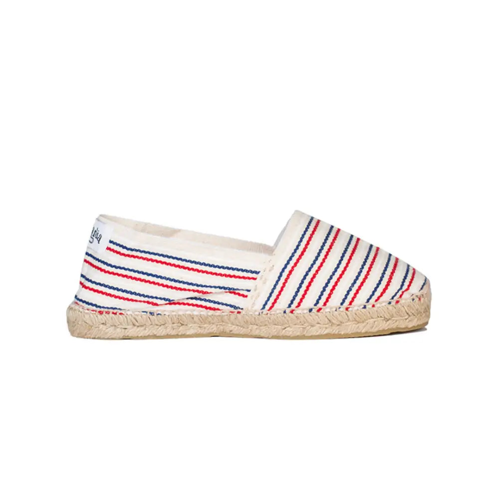 Alpargatas Mykonos Rayas Azul Rojo - Alpargatas