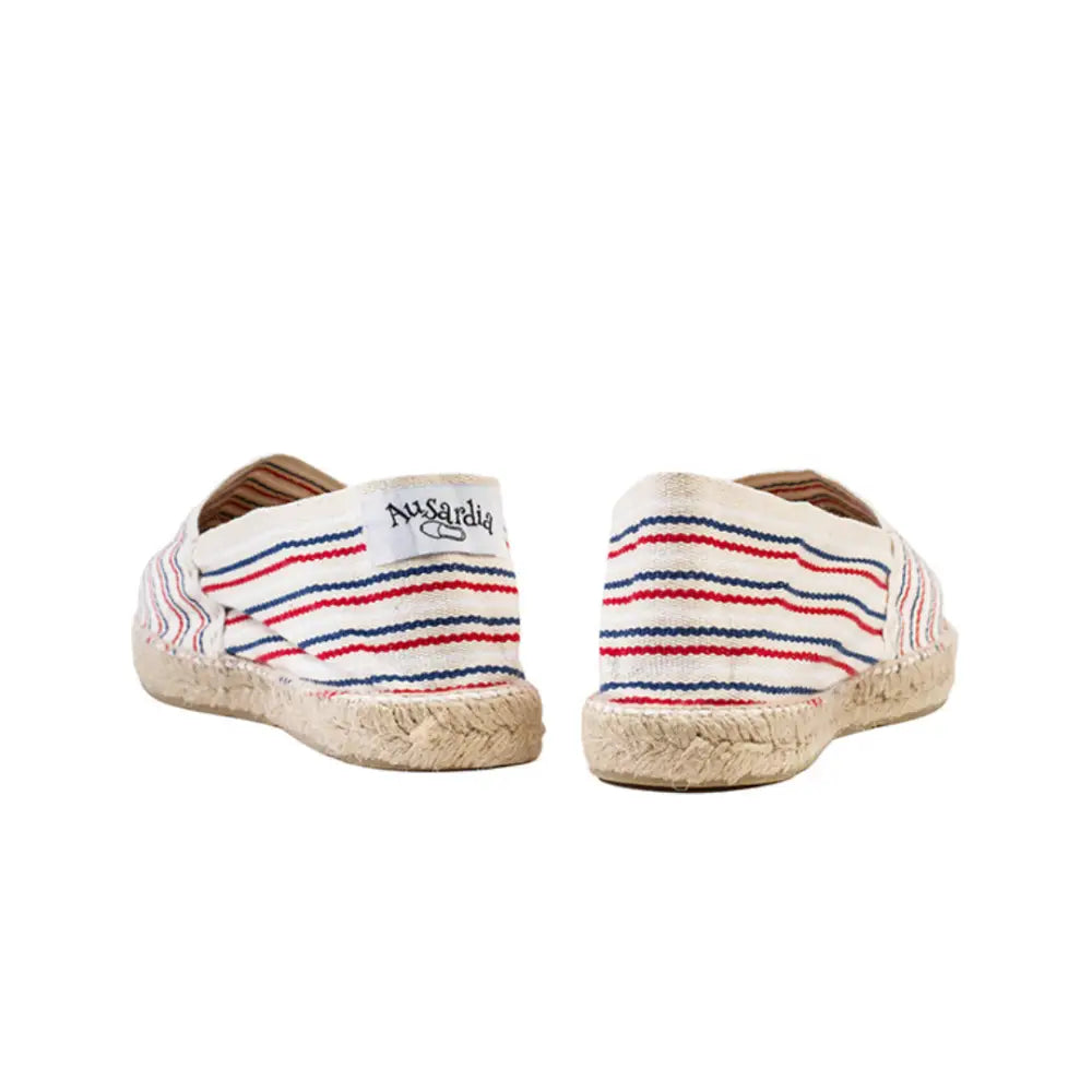 Alpargatas Mykonos Rayas Azul Rojo - Alpargatas