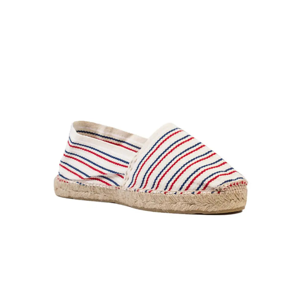 Alpargatas Mykonos Rayas Azul Rojo - Alpargatas