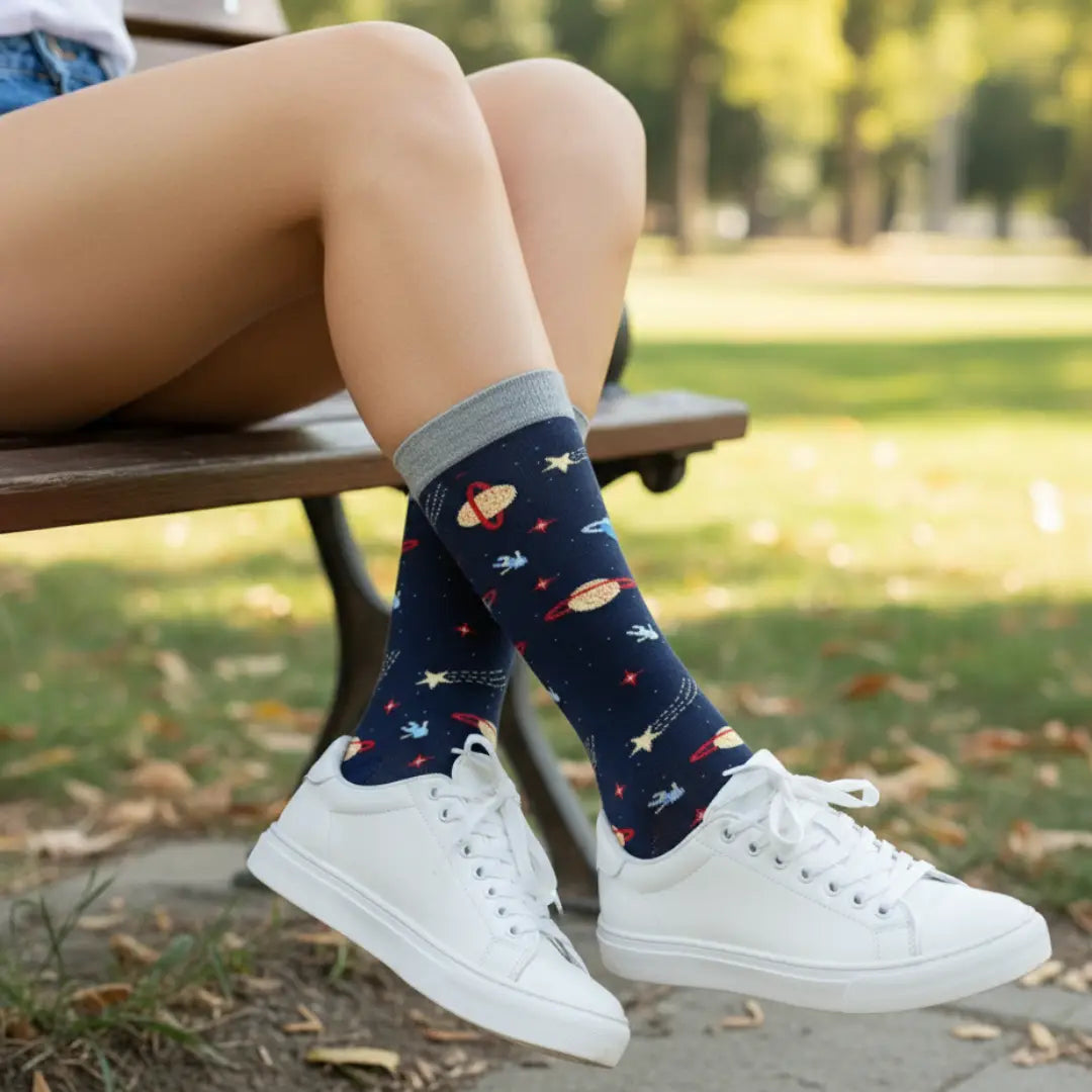 Calcetines Contigo Hasta El Infinito - Detalle símbolo infinito en la puntera