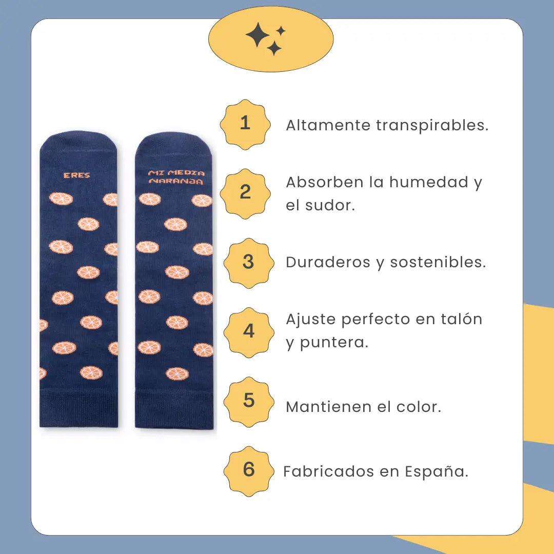 Calcetines Eres Mi Media Naranja - Regalo romántico para parejas con caja kraft