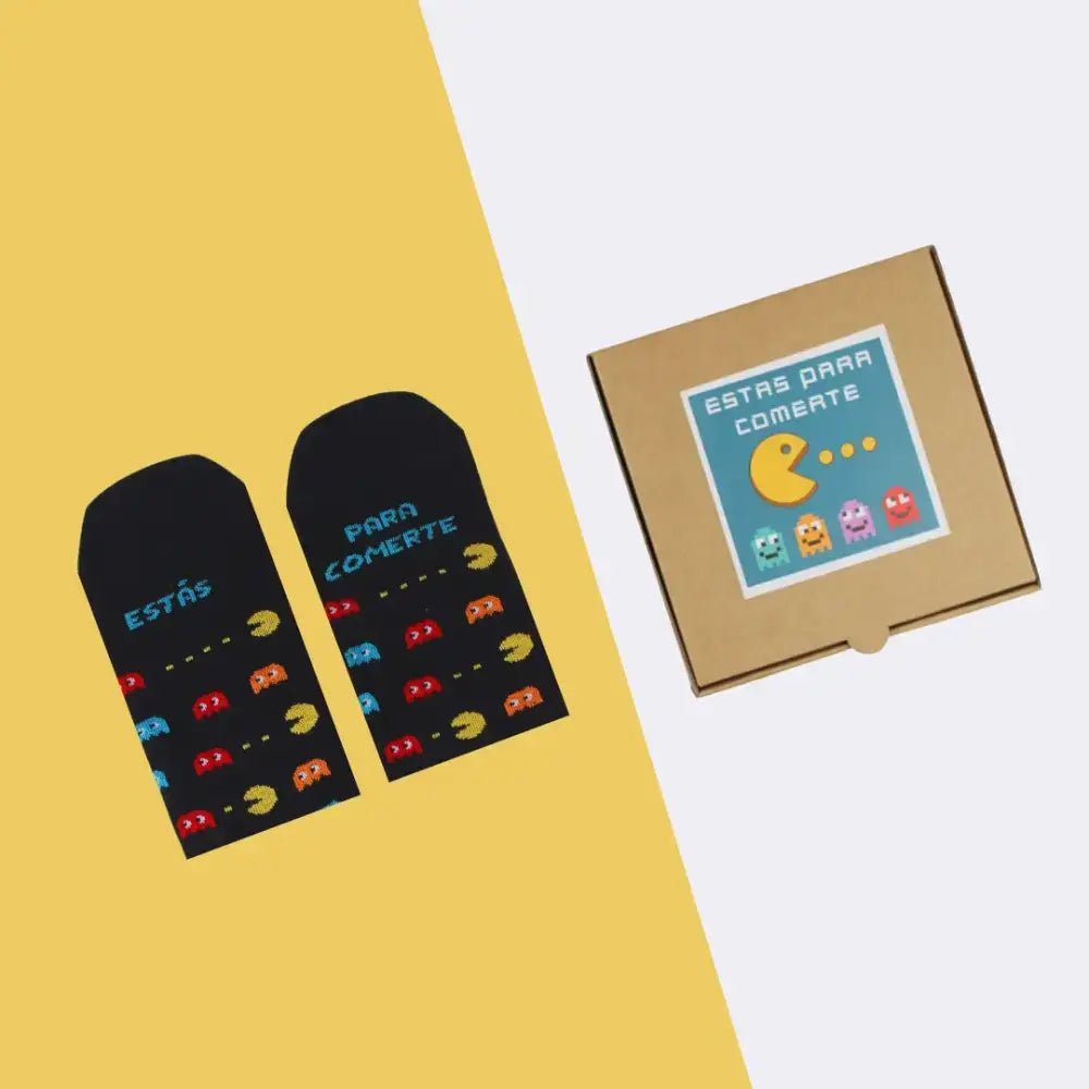 Calcetines Estás Para Comerte - Detalle frase en la puntera
