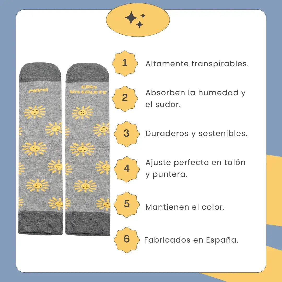 Calcetines con mensaje para mamá – caja kraft incluida – regalo cumpleaños
