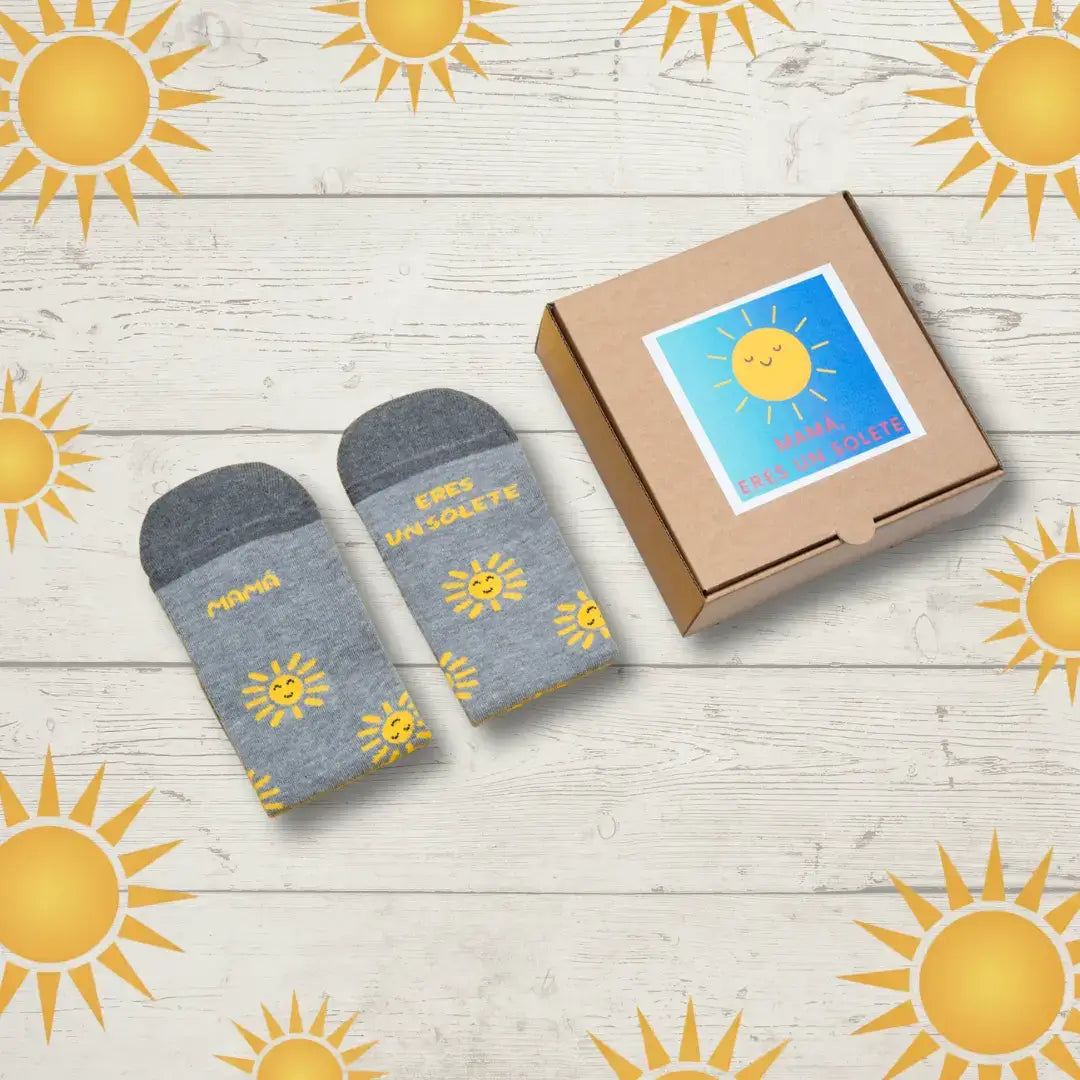 Calcetines Mamá Eres Un Solete con caja regalo – talla 35/40 – Ausardia