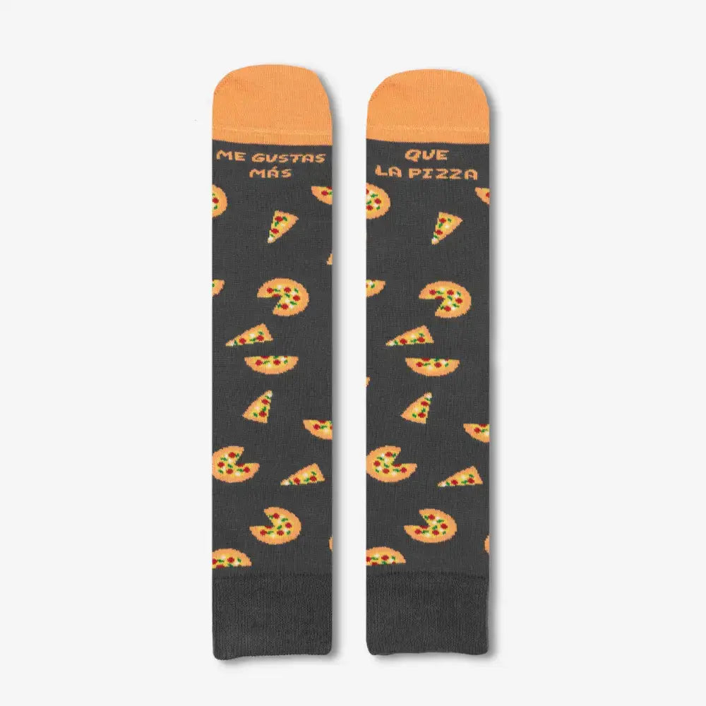 Calcetines Me Gustas Más Que La Pizza - Regalo divertido para parejas con caja kraft