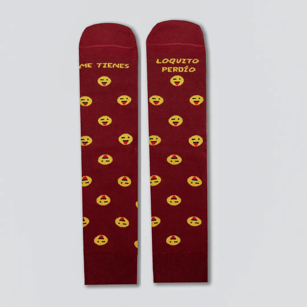 Calcetines Me Tienes Loquito Perdío - Regalo divertido para parejas, fabricado en España