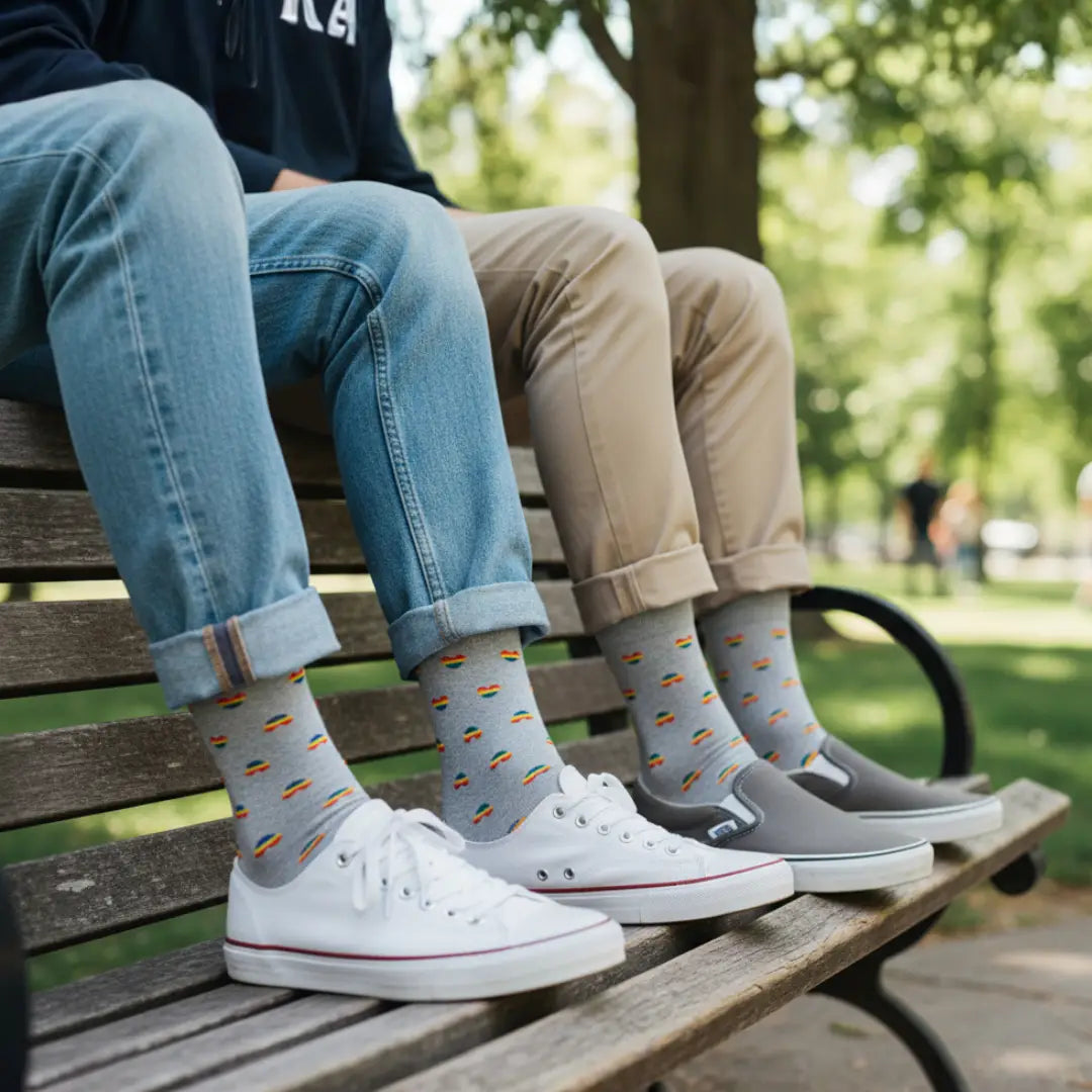 Calcetines Love Is Love - Diseño arcoíris, fabricados en España