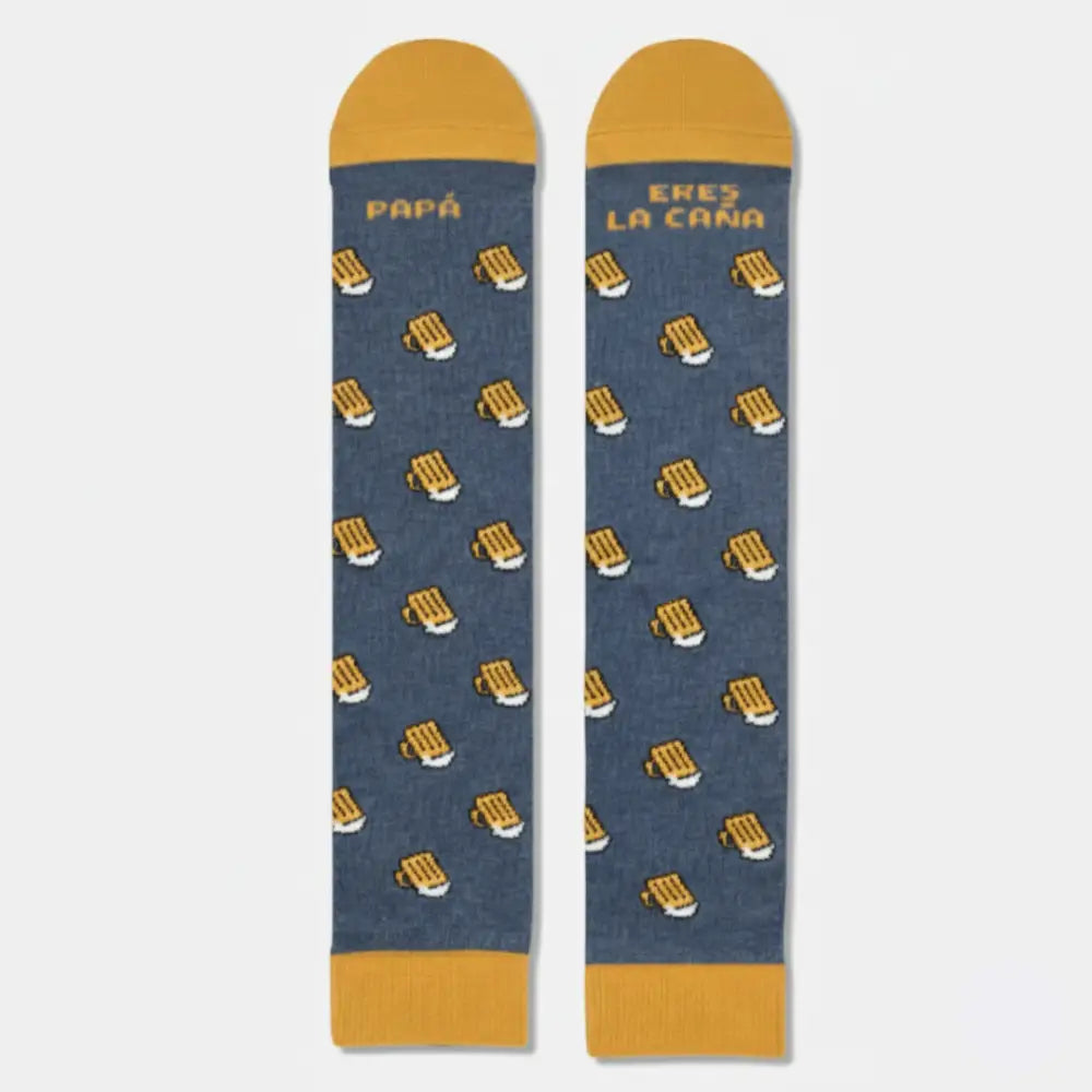 Regalo divertido día del padre. Calcetines cañas con mensaje