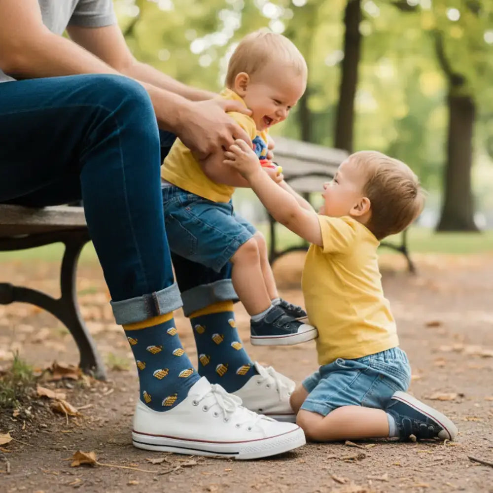 Calcetines originales con cervezas para padres