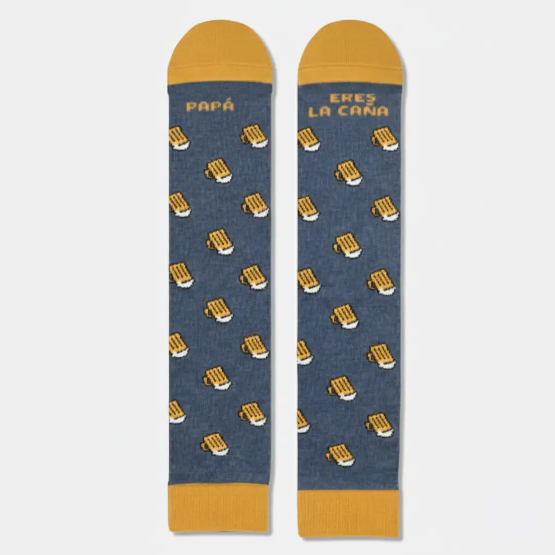 Regalo divertido día del padre. Calcetines cañas con mensaje