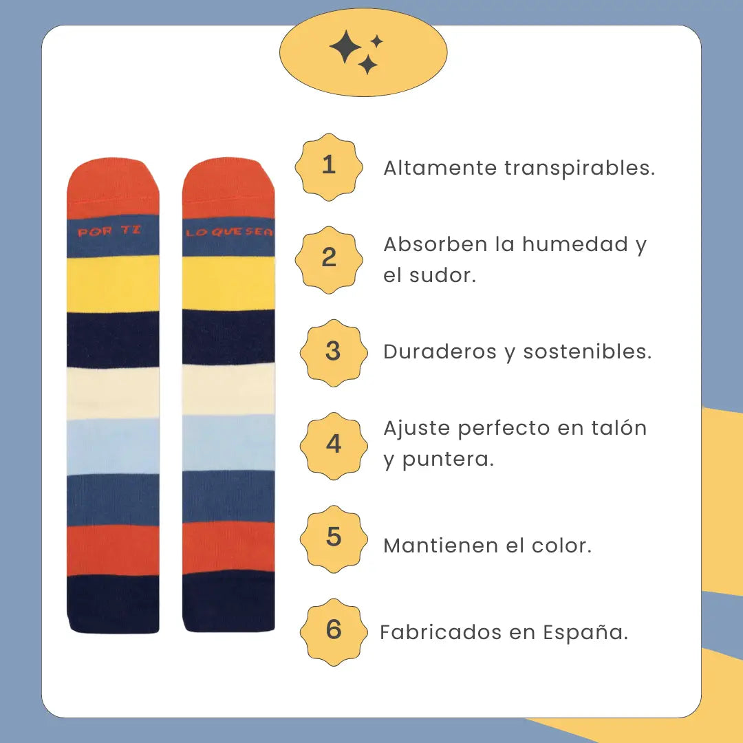 Calcetines Por Ti Lo Que Sea - Algodón OEKO-TEX 80%, fabricados en España