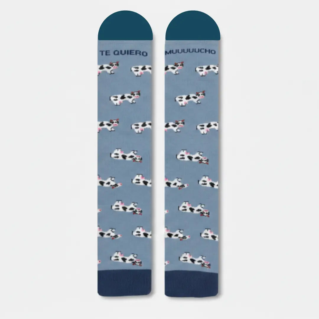 Calcetines con mensaje "Te quiero muuuuucho" – algodón premium fabricado en España Ausardia