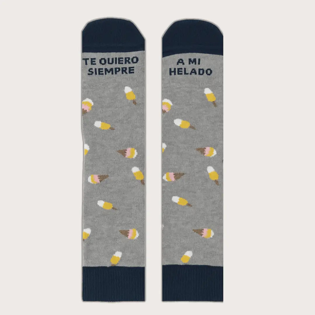 Calcetines Te Quiero Siempre A Mi Helado - Diseño helados color pastel