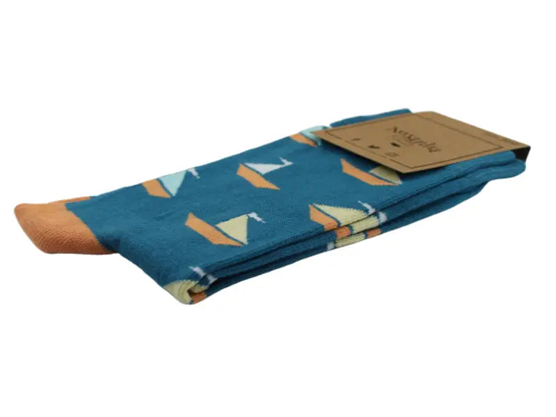 Calcetines Veleros Azul - Algodón OEKO-TEX 80%, fabricados en España