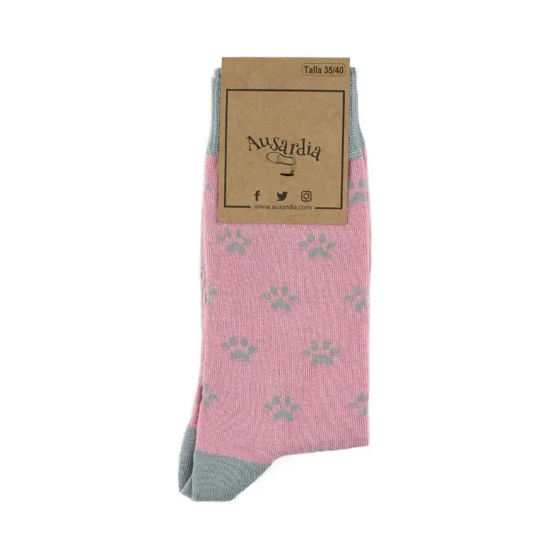 HUELLAS ROSA - Calcetines