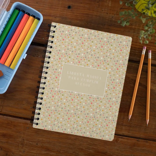 Libreta 'Sueños' con espiral - Cuaderno bonito para anotar ideas y proyectos - Regalo original