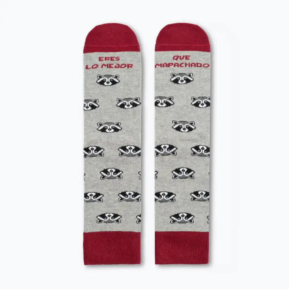 Calcetines con mensaje "Eres lo mejor que mapachado" – regalo divertido para parejas Ausardia