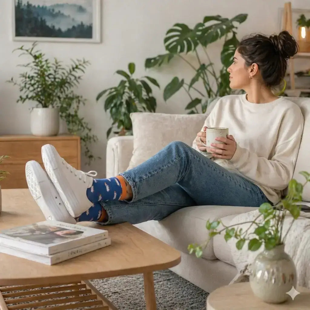 Sneakers blancas tipo high top con suela de goma texturizada y diseño minimalista para calcetines meeeee flipas con ovejas regalo divertido para parejas