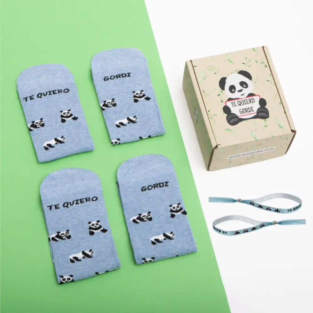 PACK CALCETINES TE QUIERO GORDI + 2 PULSERAS - Calcetines
