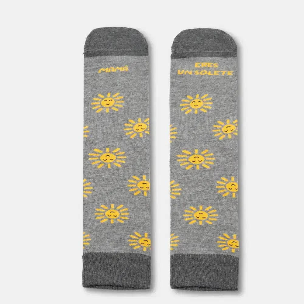 Calcetines con mensaje "Eres la mejor mamá del planeta" diseño planetas – regalo Día de la Madre Ausardia