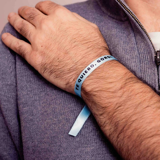 Pulsera de tela con mensaje 'Te quiero gordi' - Regalo romántico para parejas