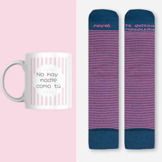 Set regalo mamá calcetines y taza Te Quiero Mogollón con caja regalo – Ausardia