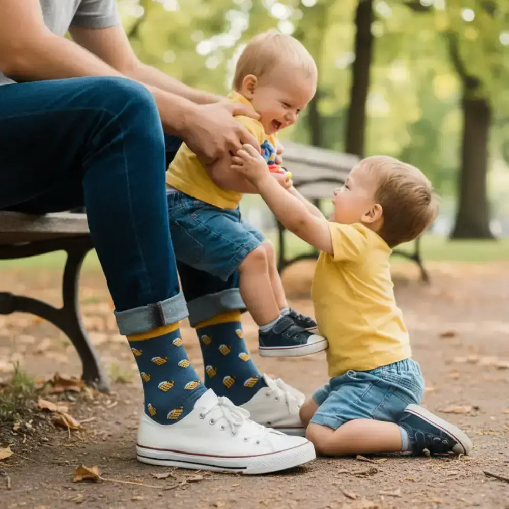 Calcetines caña media con mensaje Papá Eres la Caña - Set regalo Día del Padre Ausardia