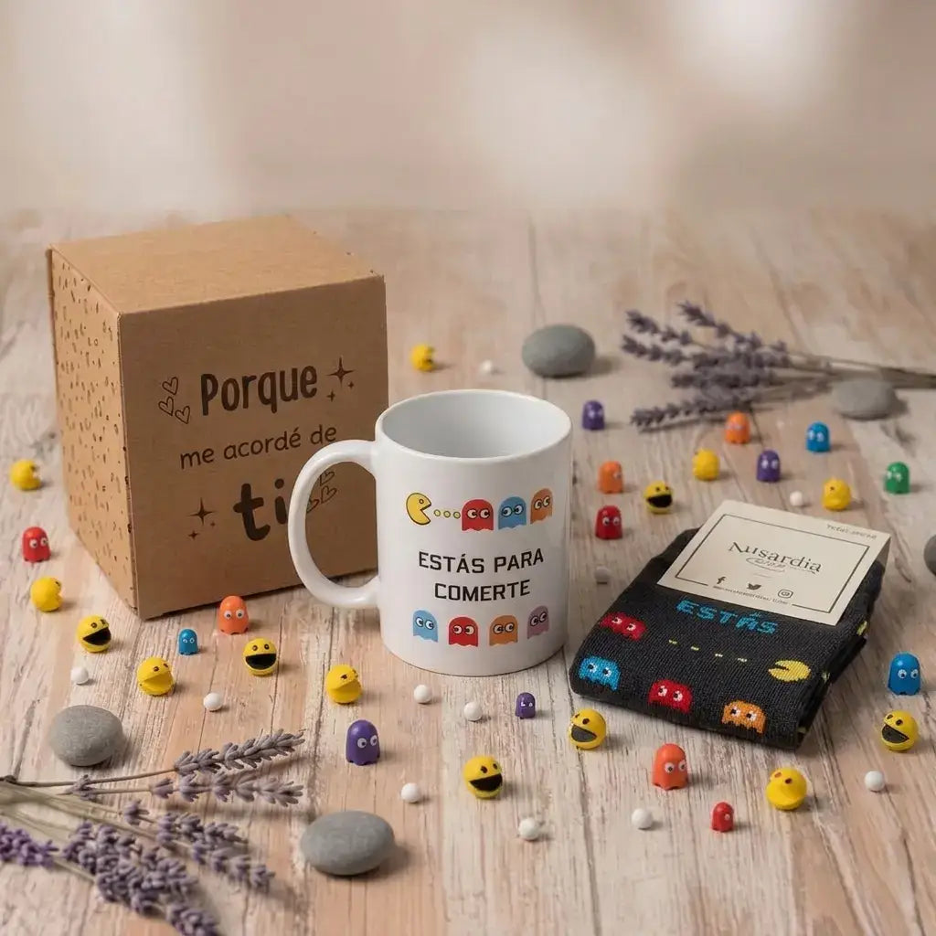 Set Estás para Comerte taza y calcetines comecocos en caja regalo parejas - Ausardia