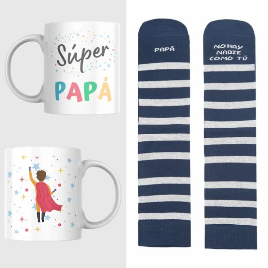 SET ’PAPÁ NO HAY NADIE COMO TÚ’ - Talla 41/46 - Calcetines
