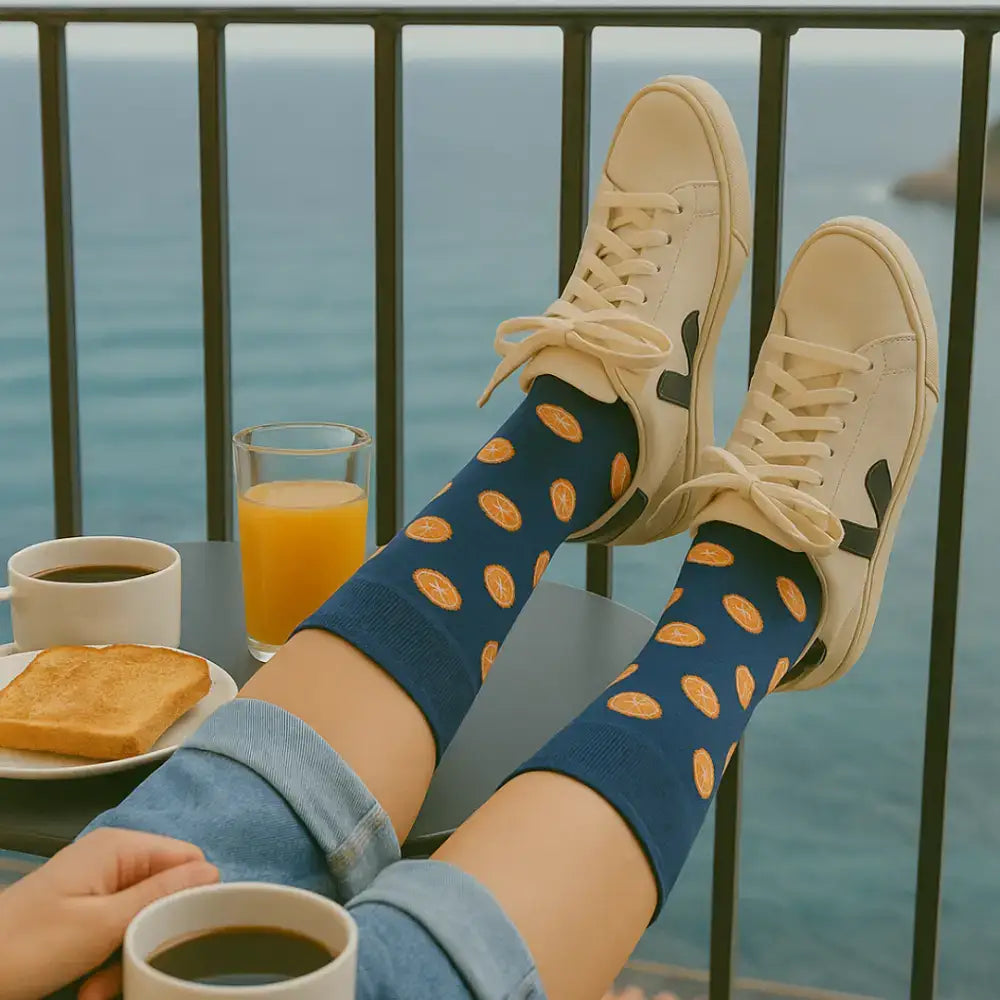 Calcetines divertidos naranjas