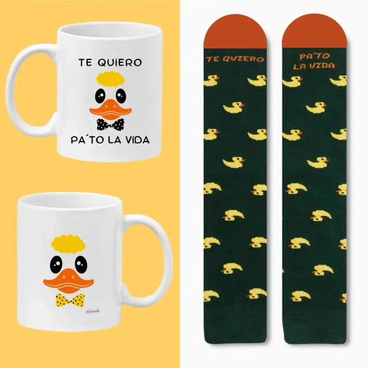 Set “Te Quiero Pa'to la Vida” con taza y calcetines