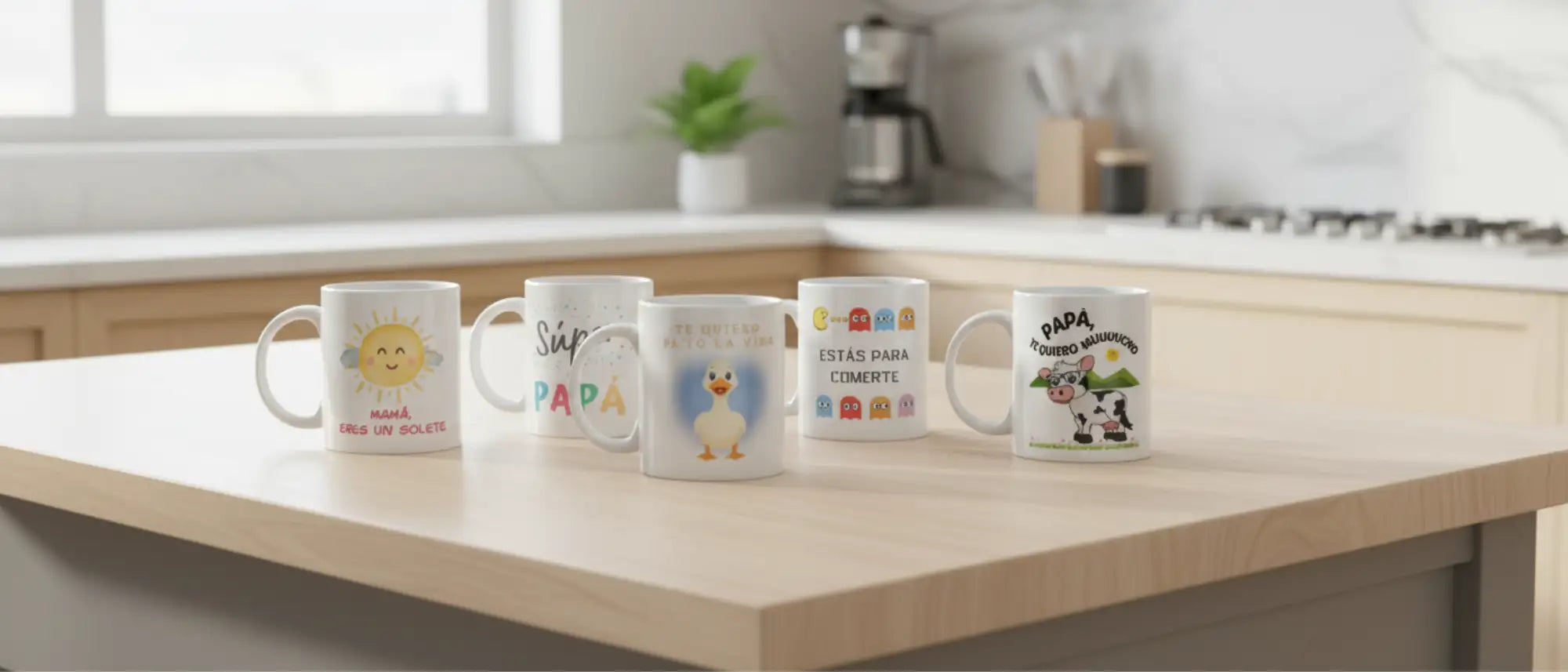 Colección de tazas con mensaje de cerámica para regalar - AUSARDIA

