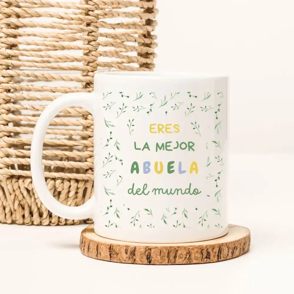 Taza con mensaje 'Eres la mejor abuela del mundo' - Regalo original para abuelas