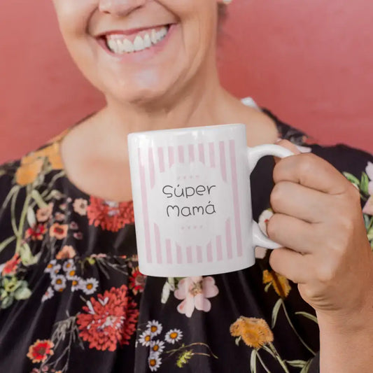 taza regalo super mama