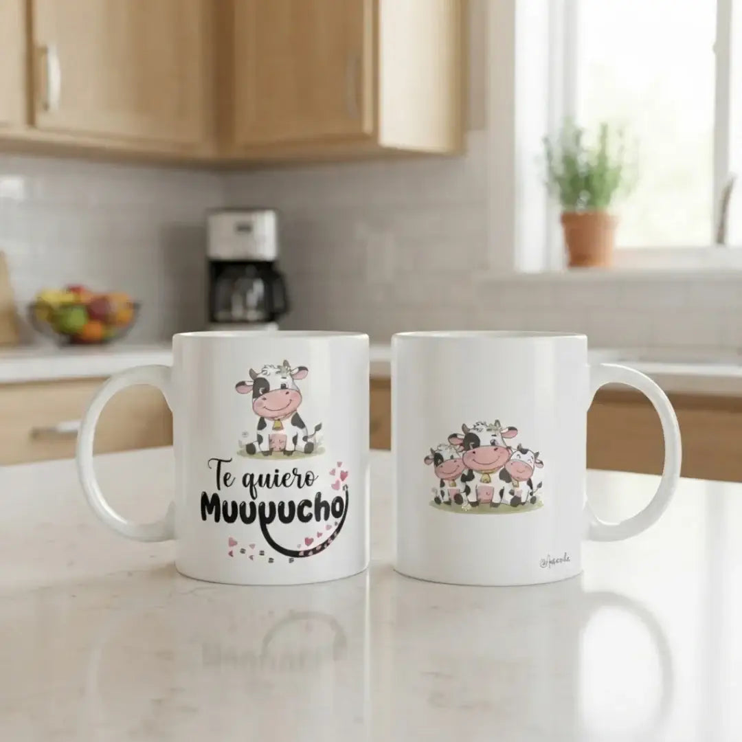 Taza con mensaje “Te Quiero Muuuuucho”, regalo original para parejas