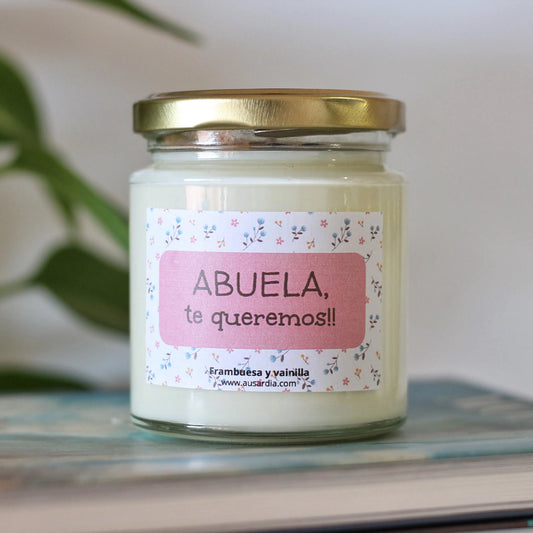 Vela aromática "Abuela Te Queremos" – regalo Día de los Abuelos