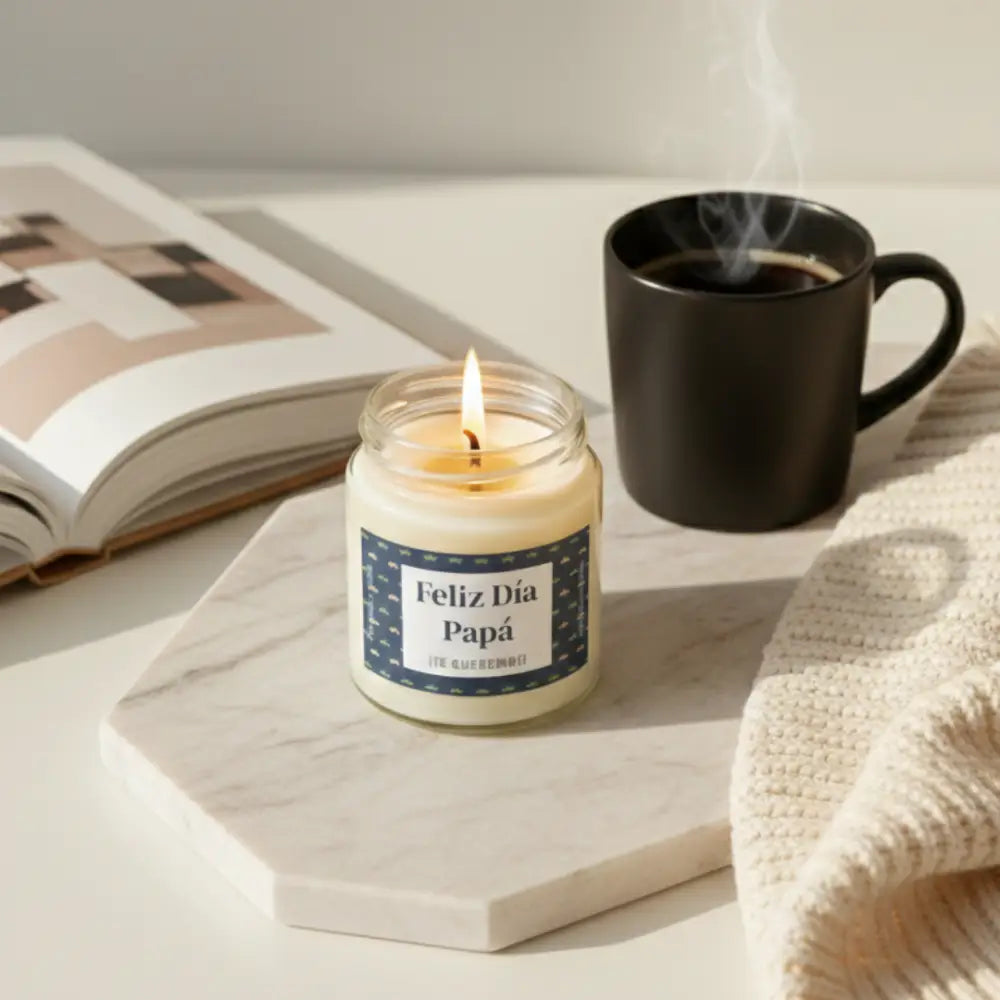 Vela Aromática Feliz Día Papá - Frambuesa y Vainilla 200ml - Velas y Decoración