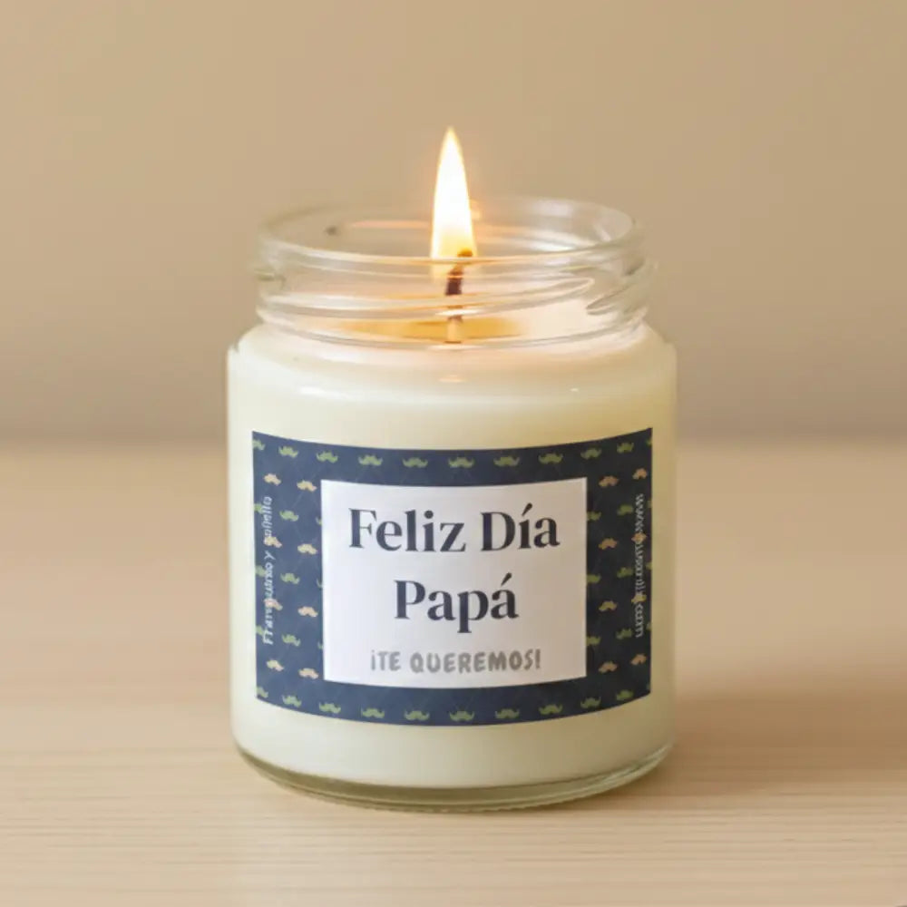 Vela Aromática Feliz Día Papá - Frambuesa y Vainilla 200ml - Velas y Decoración