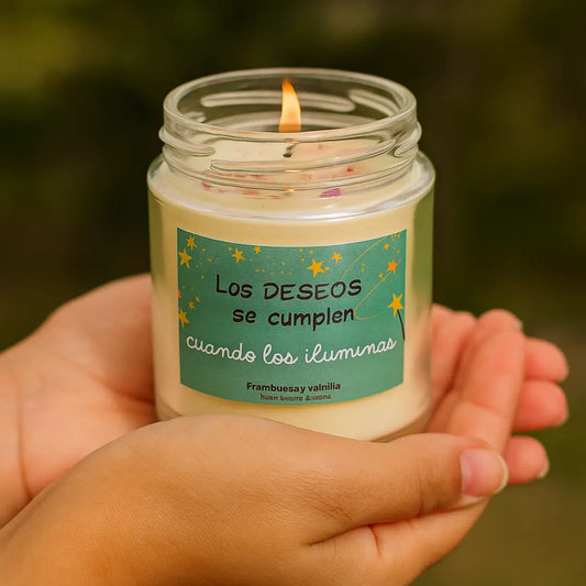 Vela aromática "Los Deseos Se Cumplen" – regalo especial hecho a mano en Alicante